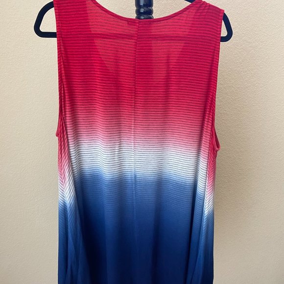 Lane Bryant- Red, White and Blue Striped Tank, Size 26/28 - Picture 2 of 5